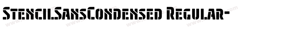 StencilSansCondensed Regular字体转换